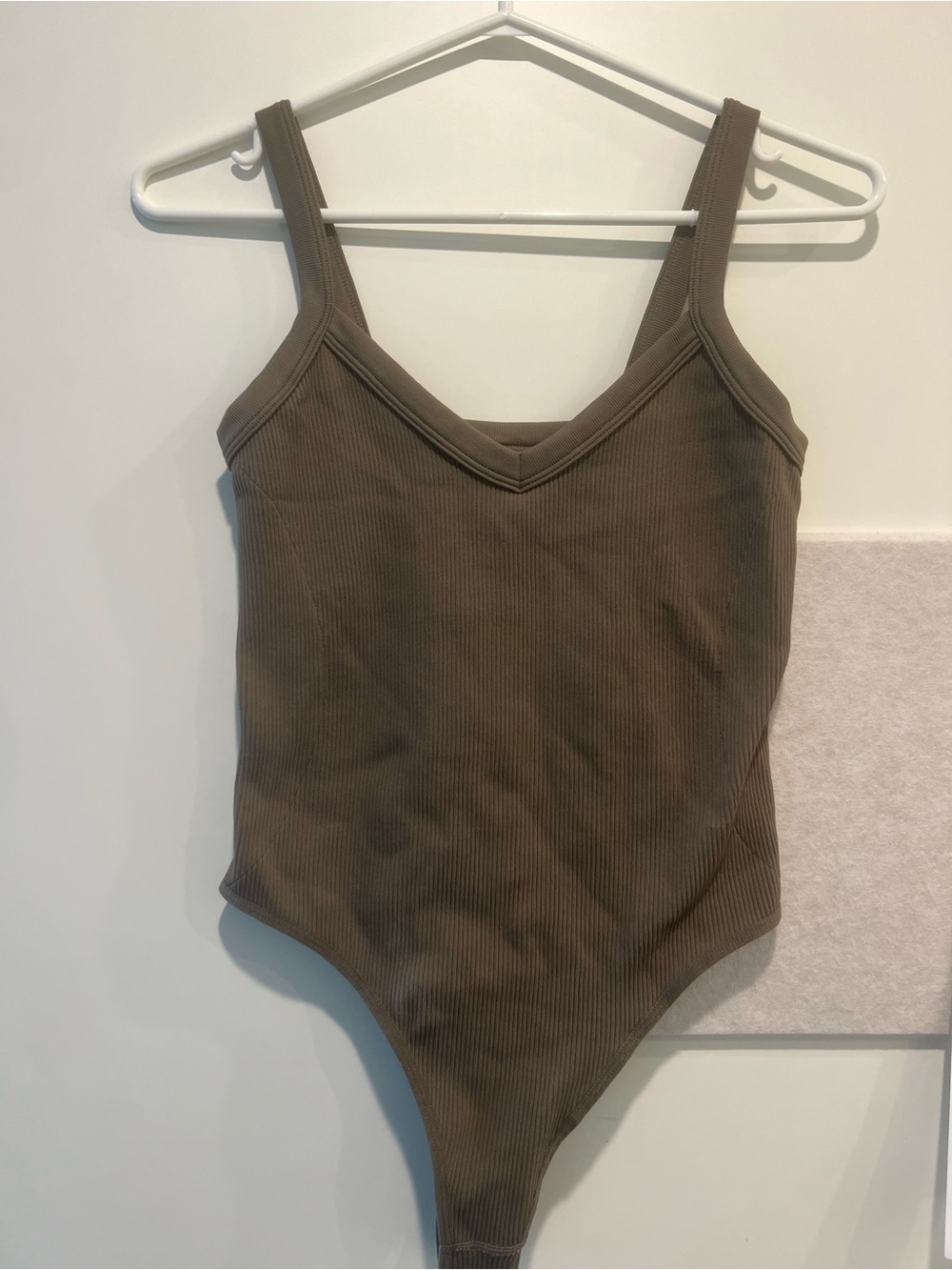 Ardene Ribbed V-Neck Tank Bodysuit